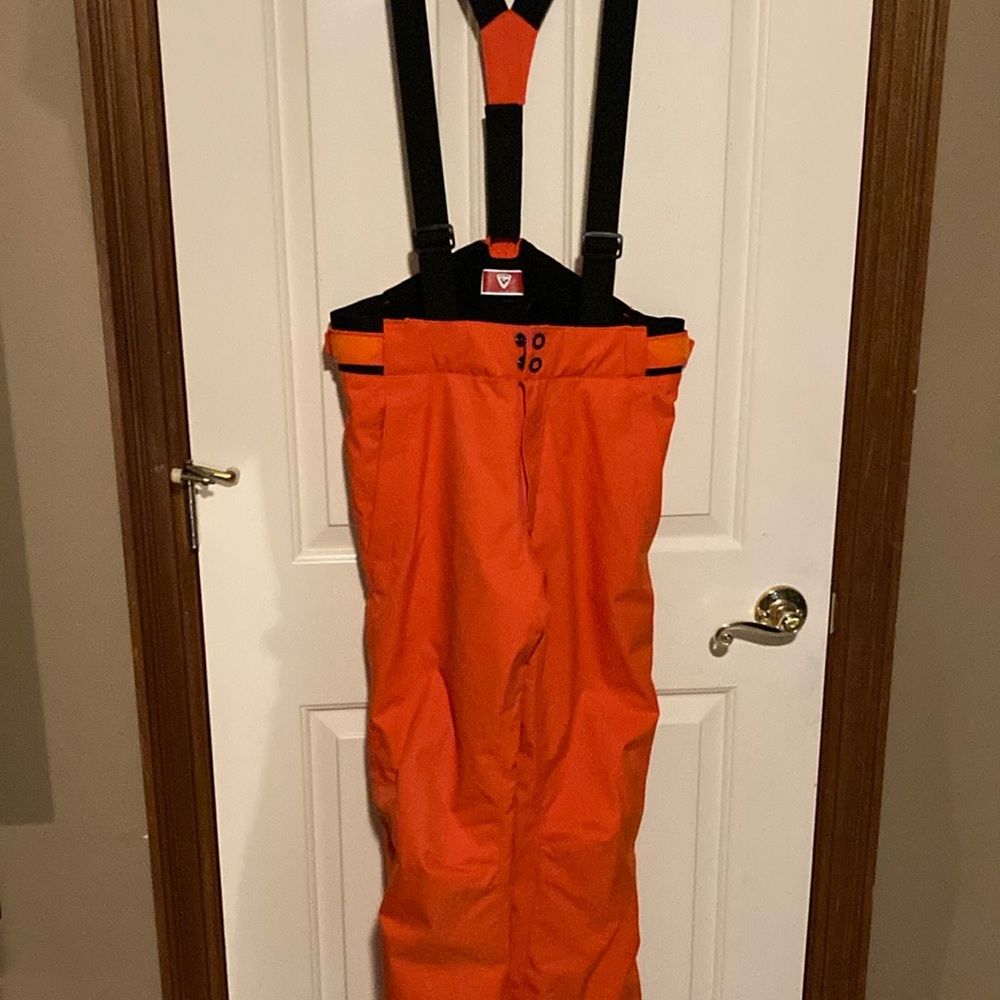 Rossignol Orange Waterproof Removable-Suspender Ski Pants